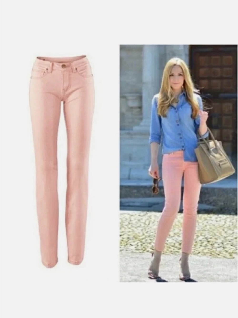 CAbi Pastel Blush Skinny Pants